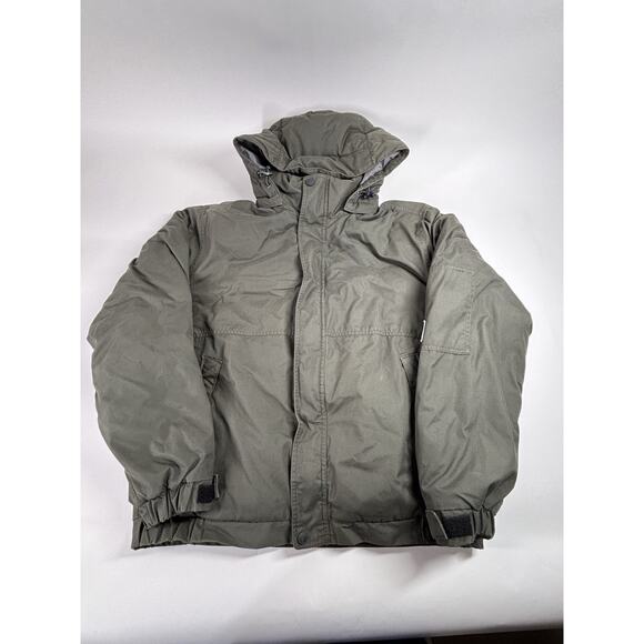 Eddie Bauer WeatherEdge Goose Down Hooded Coat Puffer Jacket Men's Blue Sz Large - Picture 1 of 6